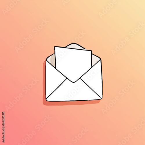Stack of Blue Envelopes on White Background

