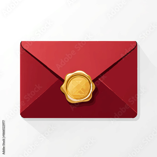 Red Envelope Sealed with Gold Wax

