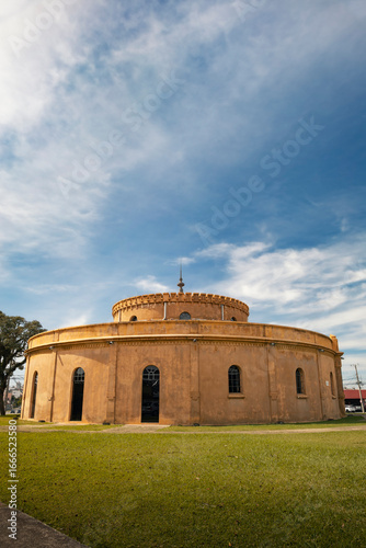 Fotomural Paiol theater in city of Curitiba, is a former circular plan construction, originally used as a gunpowder warehouse, later adapted into a cultural and performing arts venue