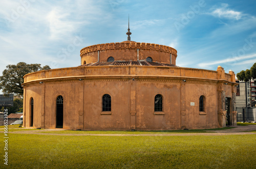 Fotomural Paiol theater in city of Curitiba, is a former circular plan construction, originally used as a gunpowder warehouse, later adapted into a cultural and performing arts venue