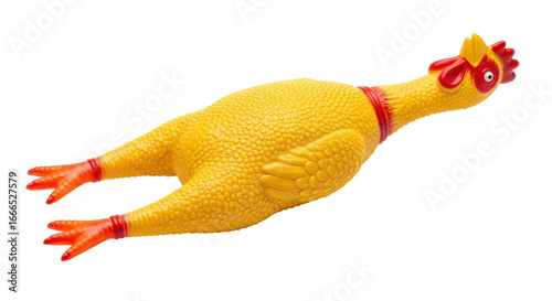 Isolated Rubber Chicken Toy