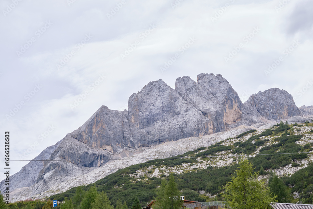 Obraz premium Marmolada, Italian Alps. Amazing summer landscape of Dolomite Mountain Peaks