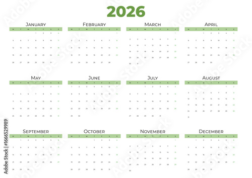 2026 Calendar In Progress Starts On Monday