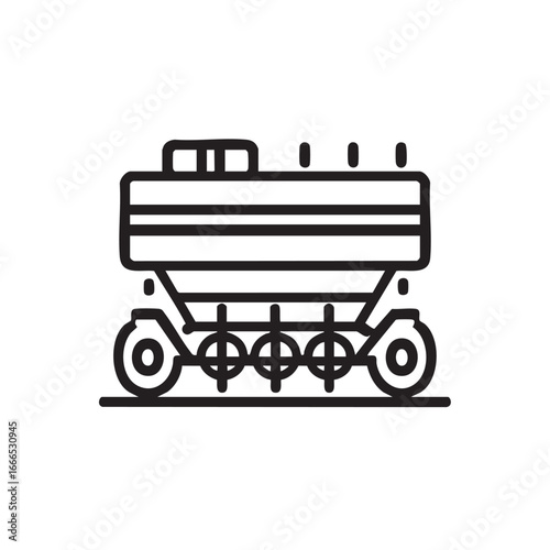  An icon of a rail tank car.
