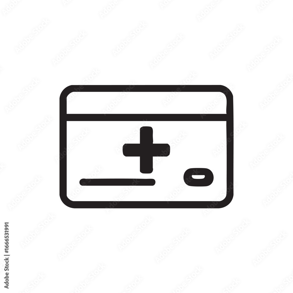 Fototapeta premium A line icon of a battery with positive and negative terminals.&nbsp;