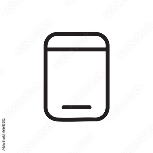 A line icon of a speaker or a smart home device. 