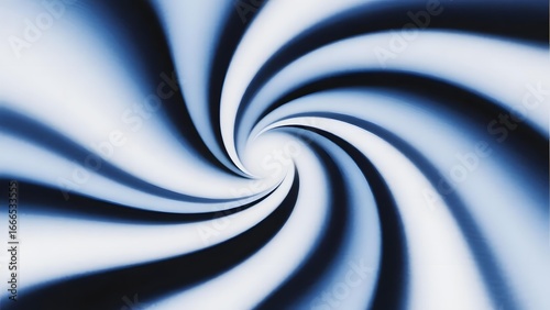 Abstract Spiral Pattern in Blue and White