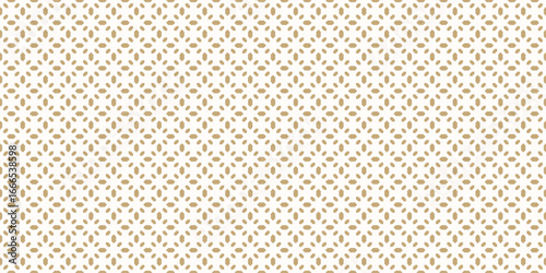 Wallpaper Mural Simple golden minimalist background. Vector geometric seamless pattern with small diamond shapes, gems, flowers. Luxury gold and white shiny abstract texture. Elegant minimal design for wallpaper Torontodigital.ca