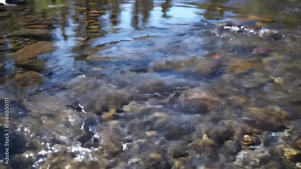 Clear stream flowing over smooth rocks. Clear stream flowing over smooth rocks.
