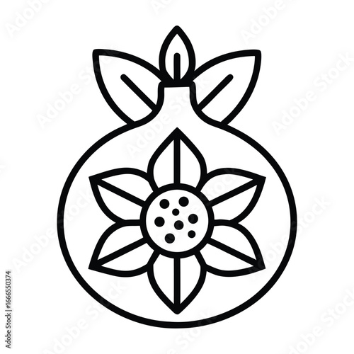 Outline antioxidant icon with vibrant color options on a clean white background
