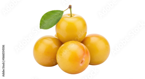 Isolated Mirabelle Plums