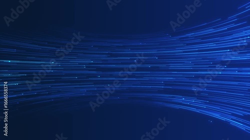 Wallpaper Mural Dynamic bright light flare particles forming curved digital stream. for futuristic tech backgrounds, fast communication visuals, virtual speed motion, innovation concepts, energy transfer effects. Torontodigital.ca