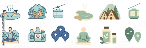Relaxing wellness retreat with hot springs and nature activities