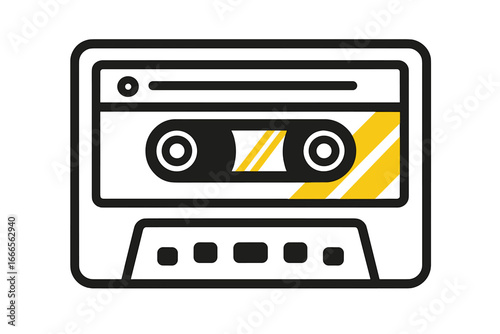 Classic cassette tape vector illustration for retro music lovers