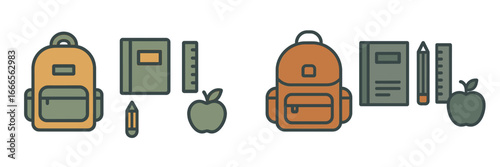 Backpacks and school supplies for students preparing for classes