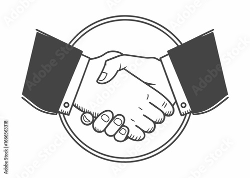 handshake between two businessmen icon