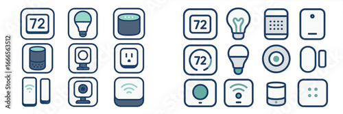 Vector illustration of smart home devices in a modern setup