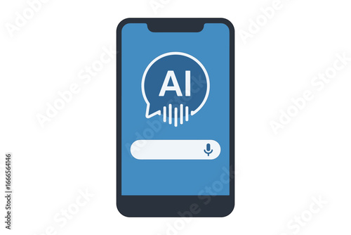 Smartphone interface showcasing AI voice recognition feature