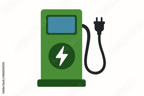 Electric vehicle charging station in a modern design