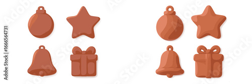 Festive silicone ornaments for holiday decor