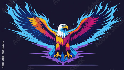 Powerful Bald Eagle in a Thunderstorm