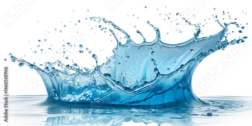 Blue Water Splash Crown, Isolated on Transparent Background, High-Resolution, Liquid, Refreshing, Water, Splash, Texture