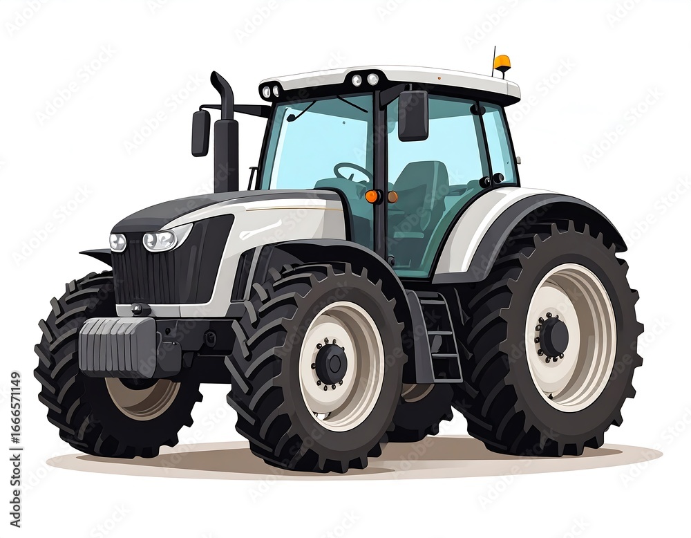 Obraz premium Modern farm tractor illustration