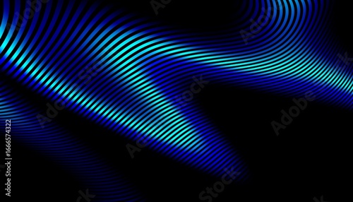 Photos beautiful abstract wave technology black background with blue light digital effe
