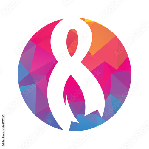 Breast Cancer Awareness Pink Ribbon Logo Vector Design