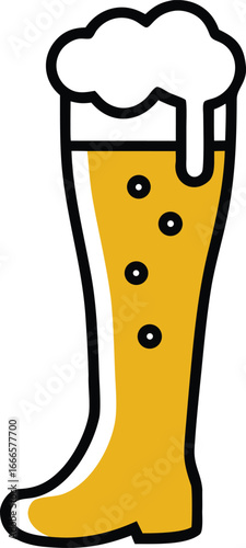 beer boot oktoberfest icon 