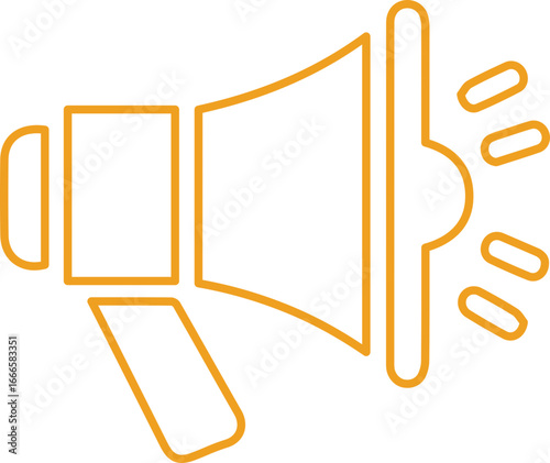 Bold vector megaphone illustration announcing sale event or marketing promotion campaign