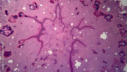 Lung Biopsy Showing Fibrotic Tissue Formation