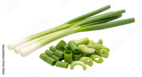 Foto Isolated Spring Onions