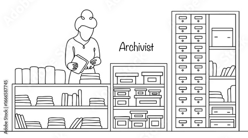 Tableau sur toile Archivist