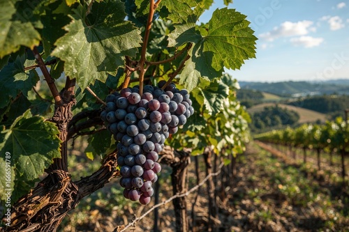 Wallpaper Mural Clusters of grapes growing in a natural vineyard environment Torontodigital.ca