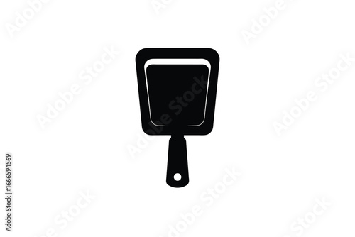 A black spatula icon on a white background for cooking or kitchen use silhouette