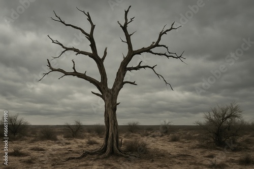 Wallpaper Mural Lonely tree under stormy sky. Torontodigital.ca