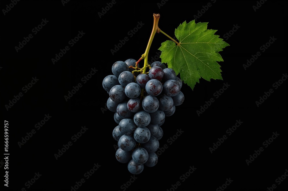 Fototapeta premium Still life composition of grapes on a dark background