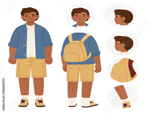 Sporty teenage boy with backpack