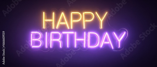 Brighten someone's special day with this vibrant happy birthday neon sign perfect for celebrations and festive occasions