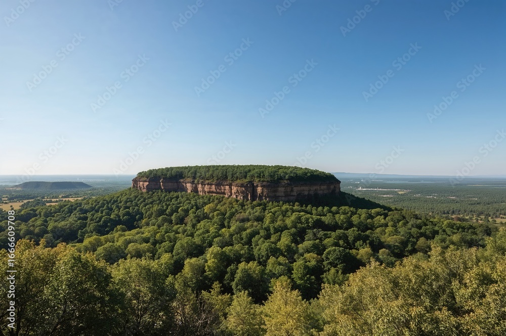 Naklejka premium Raised terrain feature