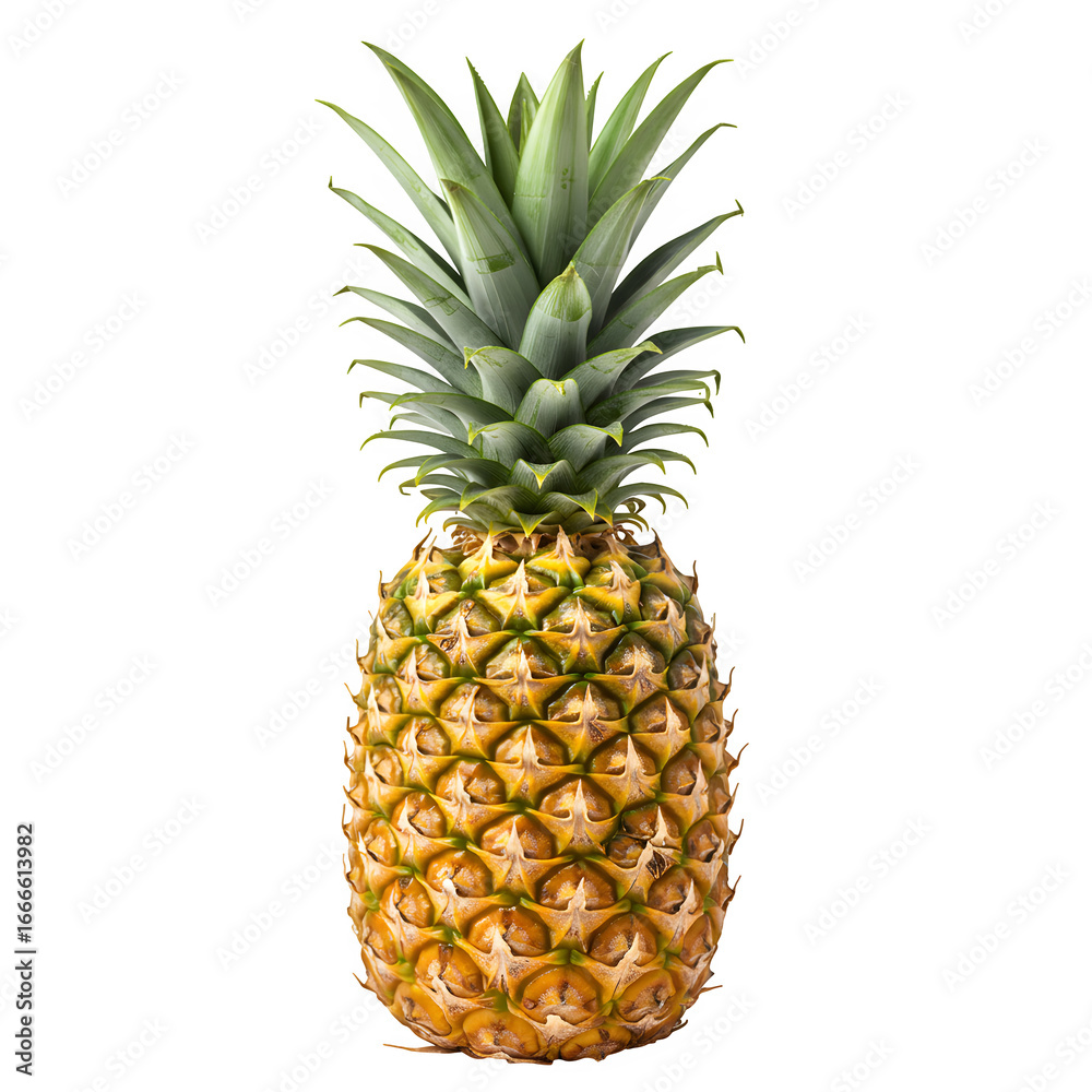 Fototapeta premium pineapple isolated on a white background, PNG format.