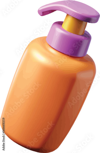 plastic bottle with liquid soap