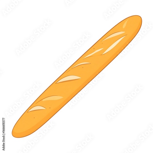 Simple illustration of a long loaf of bread