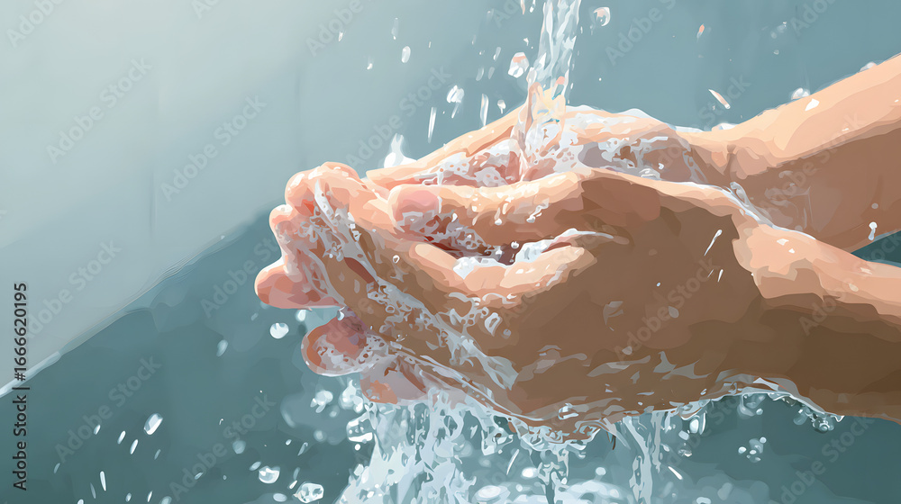 Fototapeta premium washing hands