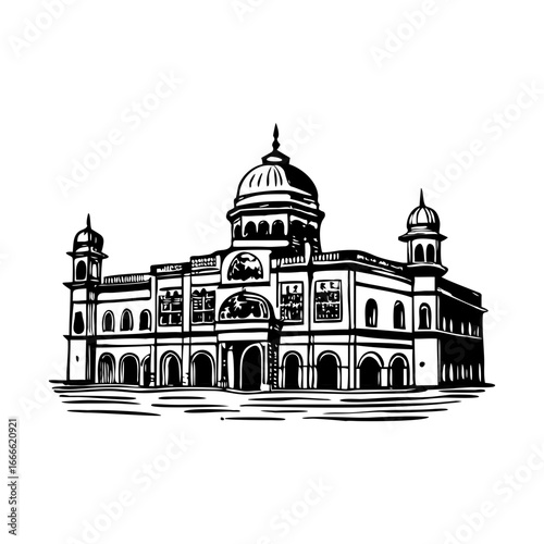 A sketchy style illustration depicting royal residence