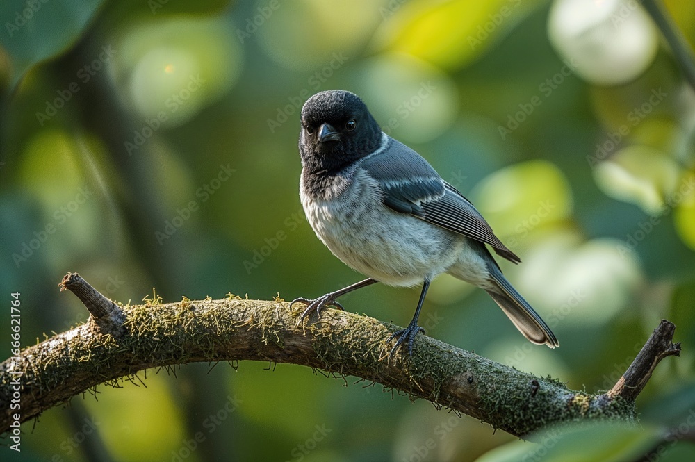 Obraz premium Monarch with a Black Patch Sitting on a Tree Limb