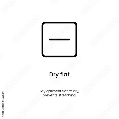 Flat dry garment illustration