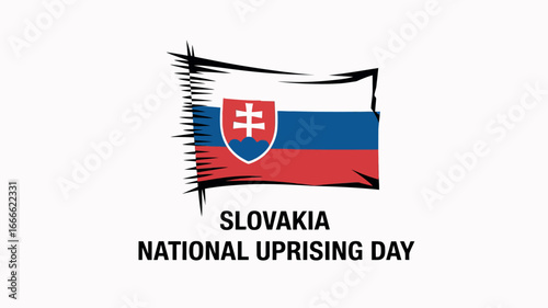 Free Download Slovakia National Uprising Day with Flag Illustration - GFXLoad