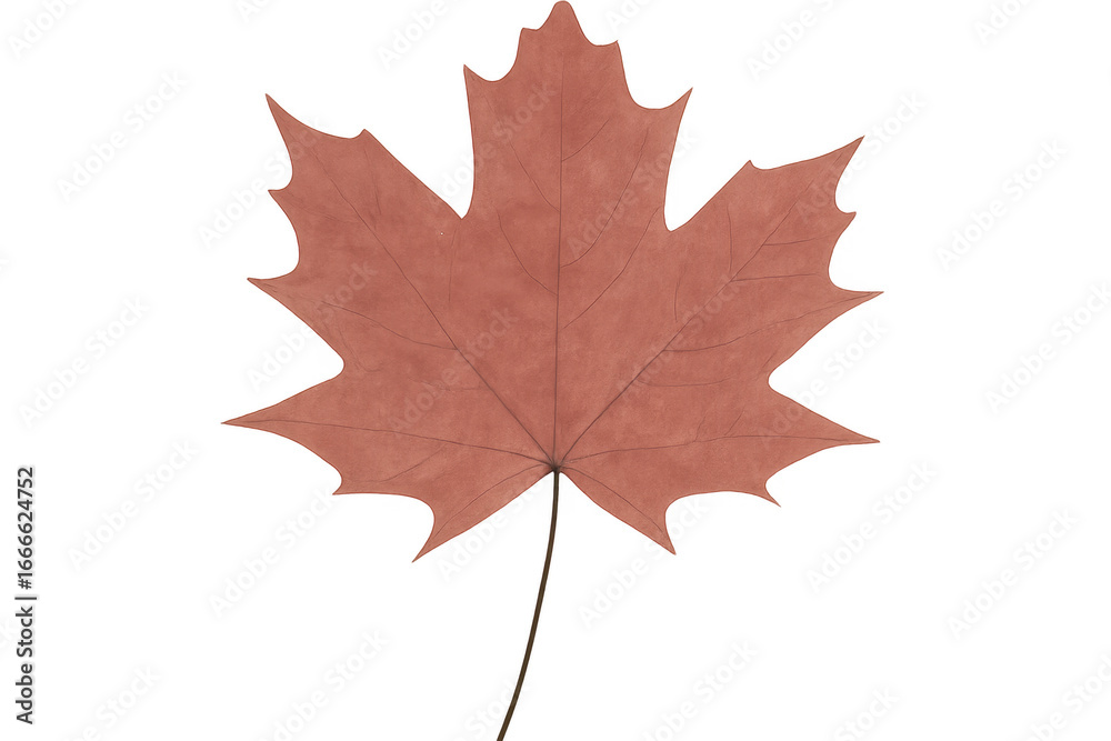 Obraz premium Red maple leaf falling on transparent background representing autumn